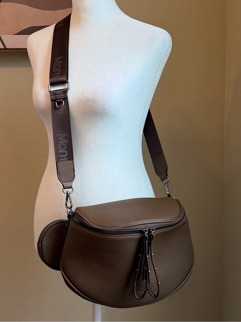 🤎Montana West Leather Brown Crossbody Bag. Like new/ NWOT - Picture 15 of 15